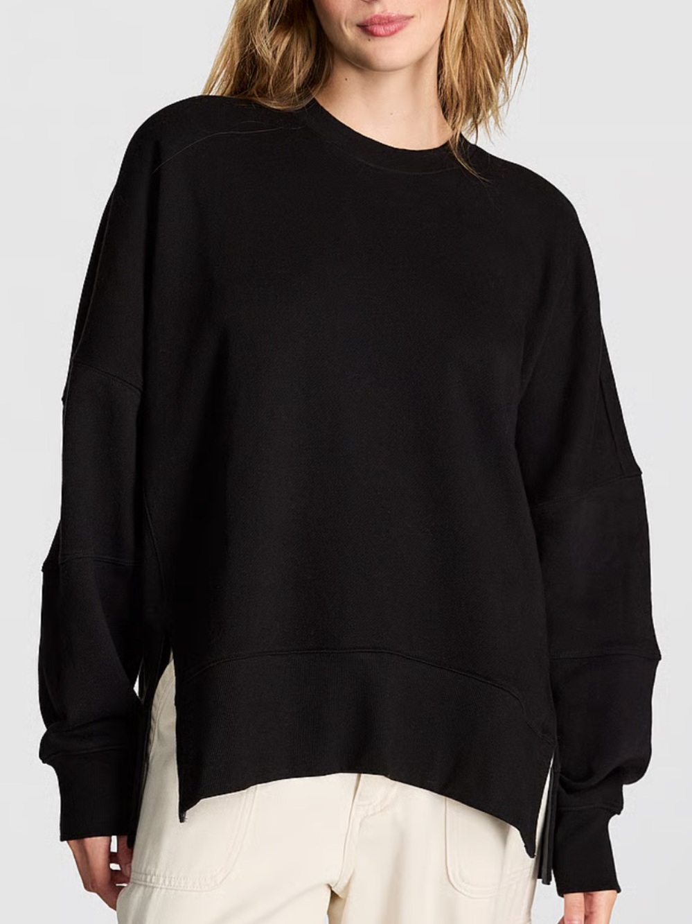 CAMPUS FLEECE TUNIC CREW SWEATSHIRT